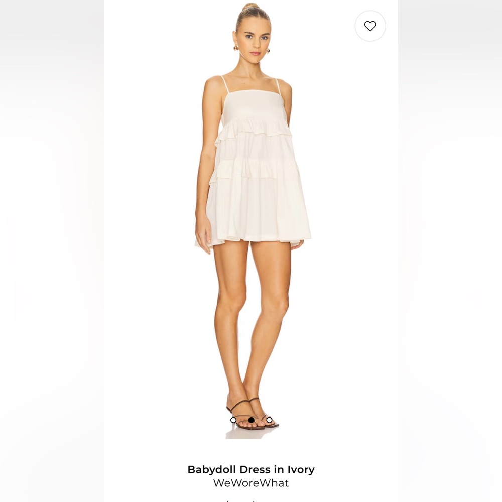 WeWoreWhat Ivory Babydoll Mini Dress